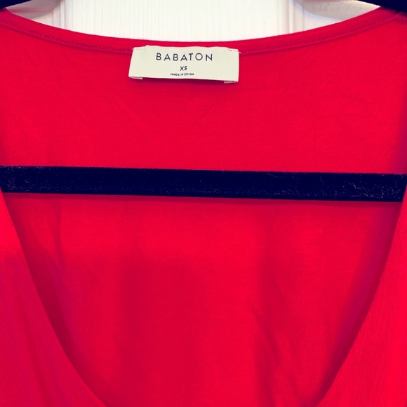 Aritzia Babaton Pink Front Tie Crop Top - Size XS - Picture 3 of 4